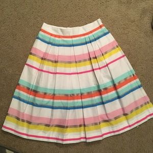 Kate Spade Ribbon Stripe Multi-Color A-line Skirt